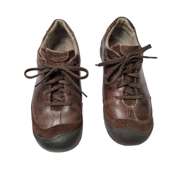 Keen Brown Leather & Suede Casual Shoes Size 8 - Picture 1 of 11